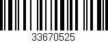 Código de barras (EAN, GTIN, SKU, ISBN): '33670525'