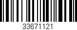 Código de barras (EAN, GTIN, SKU, ISBN): '33671121'