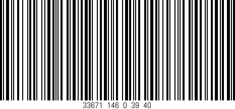 Código de barras (EAN, GTIN, SKU, ISBN): '33671_146_0_39/40'