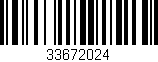 Código de barras (EAN, GTIN, SKU, ISBN): '33672024'