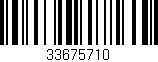 Código de barras (EAN, GTIN, SKU, ISBN): '33675710'