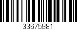 Código de barras (EAN, GTIN, SKU, ISBN): '33675981'