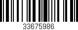 Código de barras (EAN, GTIN, SKU, ISBN): '33675986'