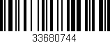 Código de barras (EAN, GTIN, SKU, ISBN): '33680744'