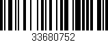 Código de barras (EAN, GTIN, SKU, ISBN): '33680752'