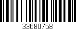 Código de barras (EAN, GTIN, SKU, ISBN): '33680758'