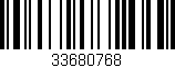 Código de barras (EAN, GTIN, SKU, ISBN): '33680768'