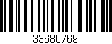 Código de barras (EAN, GTIN, SKU, ISBN): '33680769'