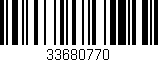 Código de barras (EAN, GTIN, SKU, ISBN): '33680770'