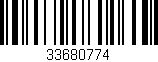 Código de barras (EAN, GTIN, SKU, ISBN): '33680774'