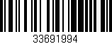 Código de barras (EAN, GTIN, SKU, ISBN): '33691994'