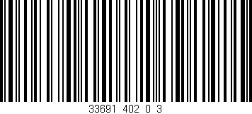 Código de barras (EAN, GTIN, SKU, ISBN): '33691_402_0_3'