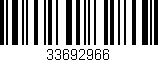Código de barras (EAN, GTIN, SKU, ISBN): '33692966'