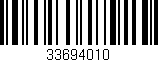 Código de barras (EAN, GTIN, SKU, ISBN): '33694010'