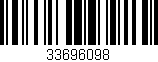 Código de barras (EAN, GTIN, SKU, ISBN): '33696098'
