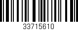 Código de barras (EAN, GTIN, SKU, ISBN): '33715610'