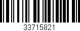 Código de barras (EAN, GTIN, SKU, ISBN): '33715821'