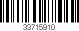 Código de barras (EAN, GTIN, SKU, ISBN): '33715910'