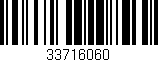 Código de barras (EAN, GTIN, SKU, ISBN): '33716060'