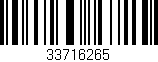 Código de barras (EAN, GTIN, SKU, ISBN): '33716265'