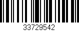 Código de barras (EAN, GTIN, SKU, ISBN): '33729542'