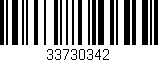 Código de barras (EAN, GTIN, SKU, ISBN): '33730342'