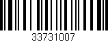 Código de barras (EAN, GTIN, SKU, ISBN): '33731007'
