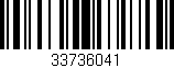 Código de barras (EAN, GTIN, SKU, ISBN): '33736041'