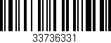 Código de barras (EAN, GTIN, SKU, ISBN): '33736331'