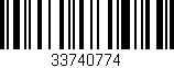 Código de barras (EAN, GTIN, SKU, ISBN): '33740774'