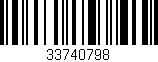 Código de barras (EAN, GTIN, SKU, ISBN): '33740798'