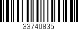 Código de barras (EAN, GTIN, SKU, ISBN): '33740835'