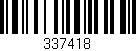 Código de barras (EAN, GTIN, SKU, ISBN): '337418'