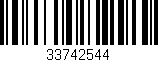 Código de barras (EAN, GTIN, SKU, ISBN): '33742544'