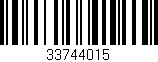 Código de barras (EAN, GTIN, SKU, ISBN): '33744015'