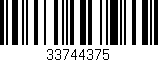 Código de barras (EAN, GTIN, SKU, ISBN): '33744375'