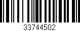 Código de barras (EAN, GTIN, SKU, ISBN): '33744502'