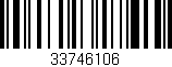 Código de barras (EAN, GTIN, SKU, ISBN): '33746106'