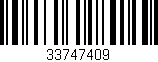 Código de barras (EAN, GTIN, SKU, ISBN): '33747409'