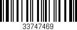 Código de barras (EAN, GTIN, SKU, ISBN): '33747469'