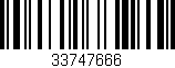 Código de barras (EAN, GTIN, SKU, ISBN): '33747666'