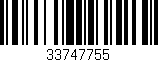Código de barras (EAN, GTIN, SKU, ISBN): '33747755'