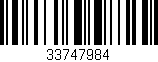 Código de barras (EAN, GTIN, SKU, ISBN): '33747984'