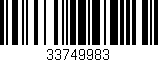 Código de barras (EAN, GTIN, SKU, ISBN): '33749983'