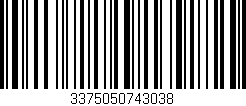 Código de barras (EAN, GTIN, SKU, ISBN): '3375050743038'