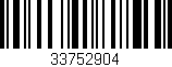 Código de barras (EAN, GTIN, SKU, ISBN): '33752904'