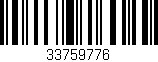 Código de barras (EAN, GTIN, SKU, ISBN): '33759776'