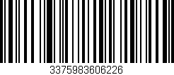 Código de barras (EAN, GTIN, SKU, ISBN): '3375983606226'