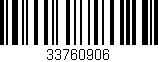 Código de barras (EAN, GTIN, SKU, ISBN): '33760906'