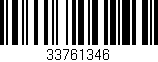 Código de barras (EAN, GTIN, SKU, ISBN): '33761346'
